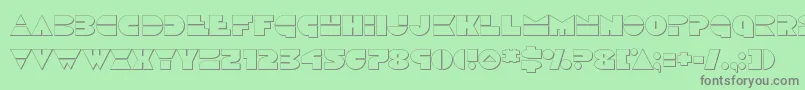 Discoduckout Font – Gray Fonts on Green Background