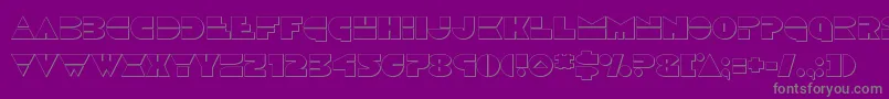 フォントDiscoduckout – 紫の背景に灰色の文字
