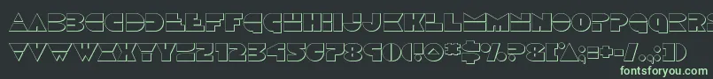 Discoduckout-fontti – vihreät fontit mustalla taustalla