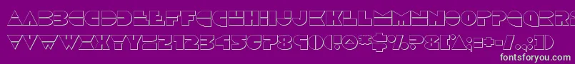 Discoduckout Font – Green Fonts on Purple Background