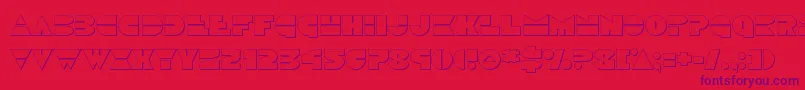 フォントDiscoduckout – 赤い背景に紫のフォント
