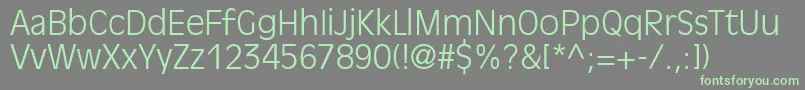 DecadeLightSsiLight Font – Green Fonts on Gray Background