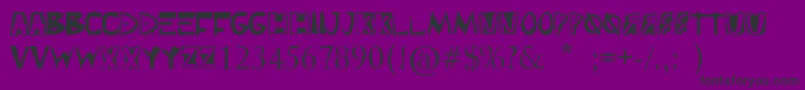 Punks-fontti – mustat fontit violetilla taustalla