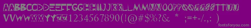 Punks Font – Gray Fonts on Purple Background