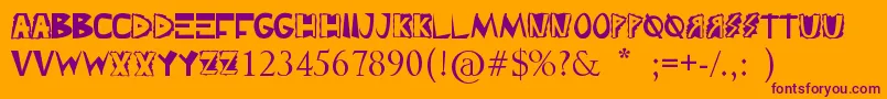 Punks Font – Purple Fonts on Orange Background