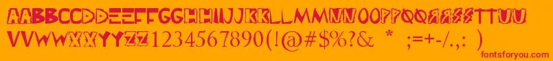 Punks Font – Red Fonts on Orange Background