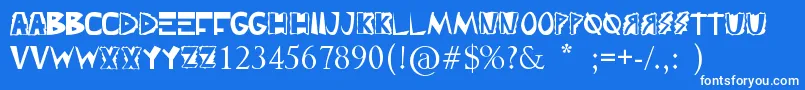 Punks Font – White Fonts on Blue Background