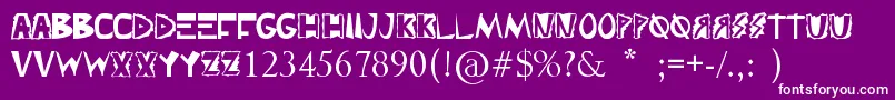 Punks Font – White Fonts on Purple Background