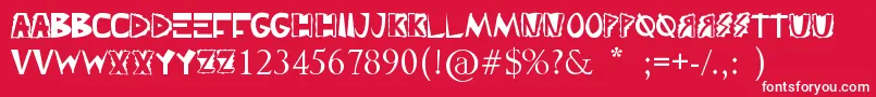 Punks Font – White Fonts on Red Background