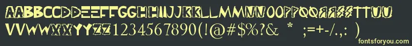 Punks Font – Yellow Fonts on Black Background