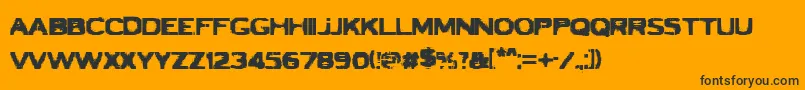 VtcBadluck Font – Black Fonts on Orange Background