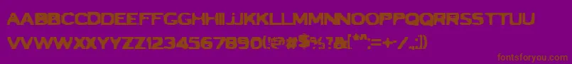 VtcBadluck Font – Brown Fonts on Purple Background