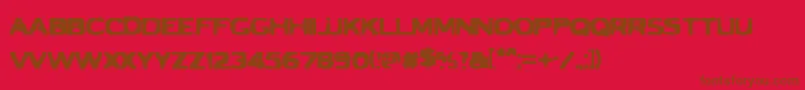VtcBadluck Font – Brown Fonts on Red Background