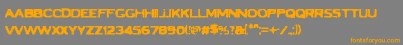 VtcBadluck Font – Orange Fonts on Gray Background
