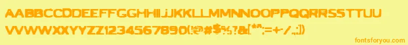 VtcBadluck Font – Orange Fonts on Yellow Background