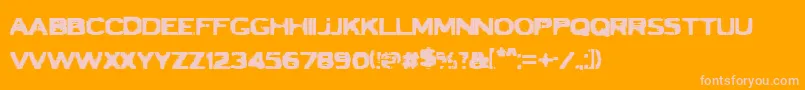 VtcBadluck Font – Pink Fonts on Orange Background