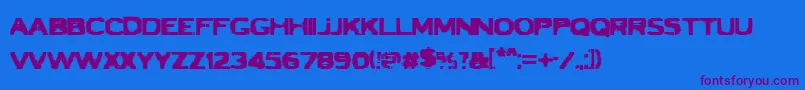 VtcBadluck Font – Purple Fonts on Blue Background