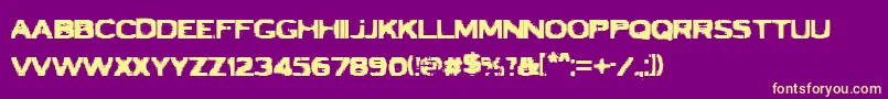 VtcBadluck Font – Yellow Fonts on Purple Background
