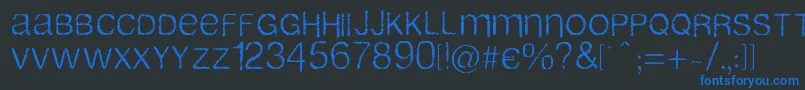 Airlib Font – Blue Fonts on Black Background