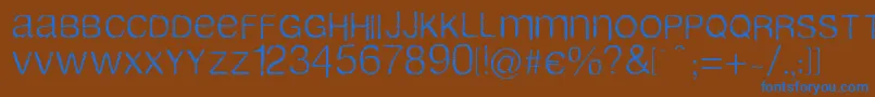 Airlib Font – Blue Fonts on Brown Background