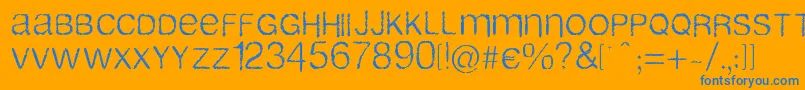Airlib Font – Blue Fonts on Orange Background