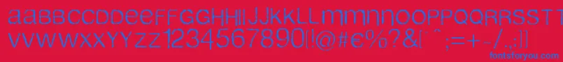 Airlib Font – Blue Fonts on Red Background
