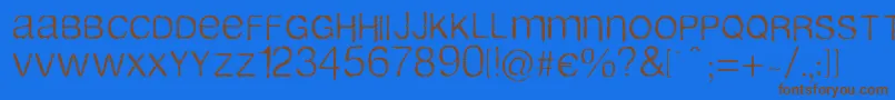 Airlib Font – Brown Fonts on Blue Background