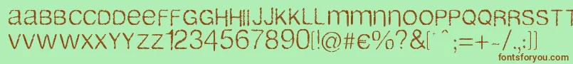 Airlib Font – Brown Fonts on Green Background