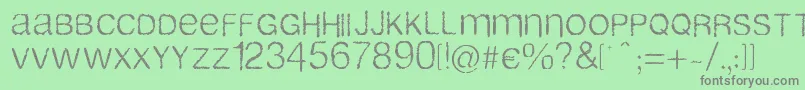 フォントAirlib – 緑の背景に灰色の文字