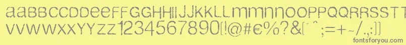 Airlib Font – Gray Fonts on Yellow Background