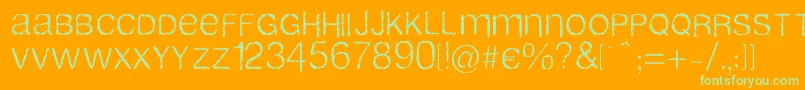 Airlib Font – Green Fonts on Orange Background