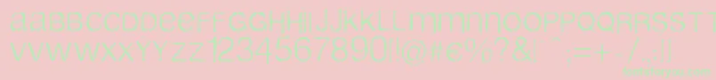 フォントAirlib – ピンクの背景に緑の文字