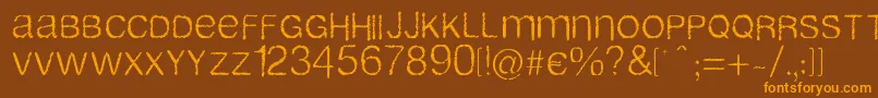Airlib Font – Orange Fonts on Brown Background
