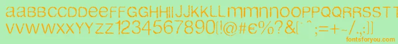 Airlib Font – Orange Fonts on Green Background