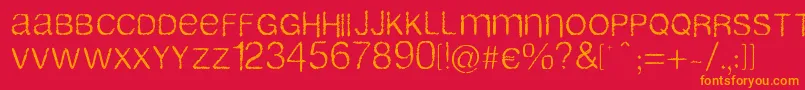 Airlib Font – Orange Fonts on Red Background