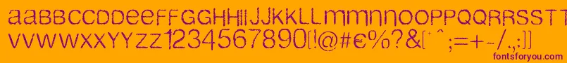 Airlib Font – Purple Fonts on Orange Background