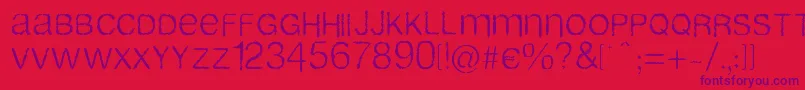 Airlib-Schriftart – Violette Schriften auf rotem Hintergrund