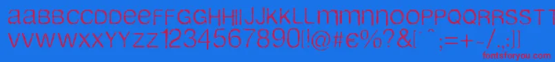 Airlib Font – Red Fonts on Blue Background