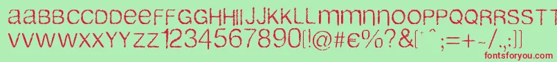 Airlib Font – Red Fonts on Green Background
