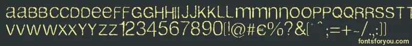 Airlib Font – Yellow Fonts on Black Background