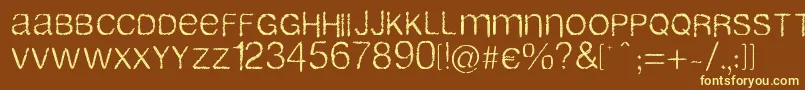 Airlib Font – Yellow Fonts on Brown Background