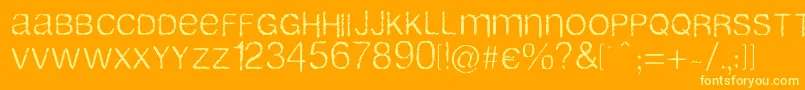 Airlib Font – Yellow Fonts on Orange Background