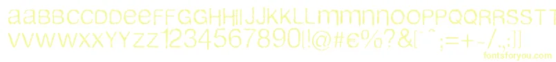 Airlib Font – Yellow Fonts on White Background