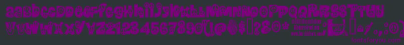 Peace ffy-Schriftart – Violette Schriften auf schwarzem Hintergrund