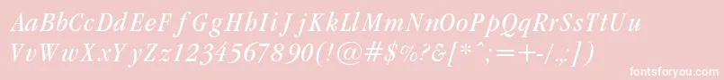 GaramondcondItalic Font – White Fonts on Pink Background