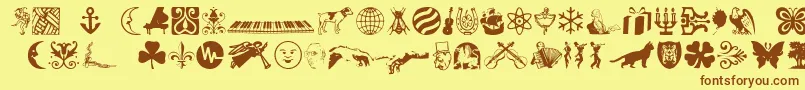DavysRegular Font – Brown Fonts on Yellow Background