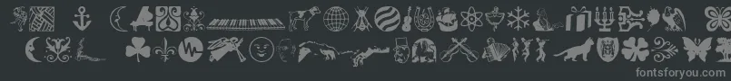 DavysRegular Font – Gray Fonts on Black Background