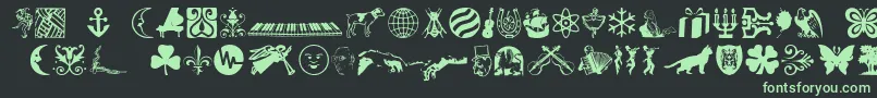 DavysRegular Font – Green Fonts on Black Background