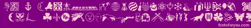 DavysRegular Font – Pink Fonts on Purple Background