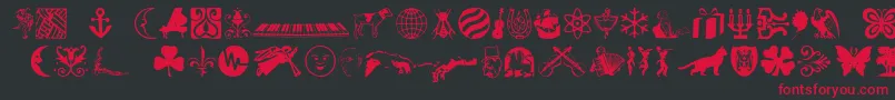 DavysRegular Font – Red Fonts on Black Background